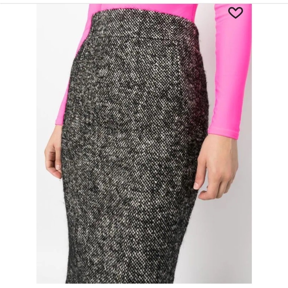 Dolce & Gabbana Black and Gray Pencil Skirt